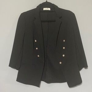 Black 3/4 sleeve blazer
